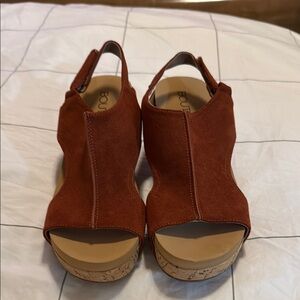 Corkys Faux Suede‎ Carley in Rust Size 8